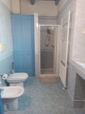 Bidet, towels