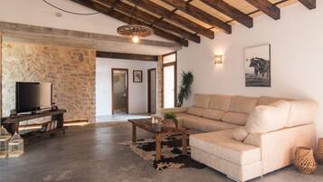 Televisie en een open haard