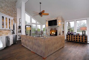 TV, fireplace, offices - Anthracite Allure 4 BR, ski in/out, pet friendly, hottub (Mt. Crested Butte)
