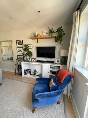 Basic Apartment, 1 King Bed | Living area | TV - Bright & Stylish 1BD Flat - Wandsworth Town (London)