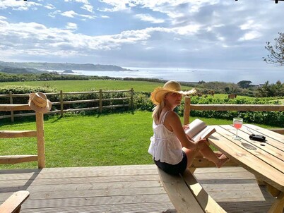 Luxurious Glamping Tent with Panoramic Sea Views - sleeps 6!