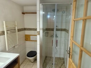 Hair dryer, soap, toilet paper