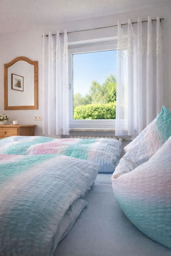 2 多间卧室、WiFi、床单