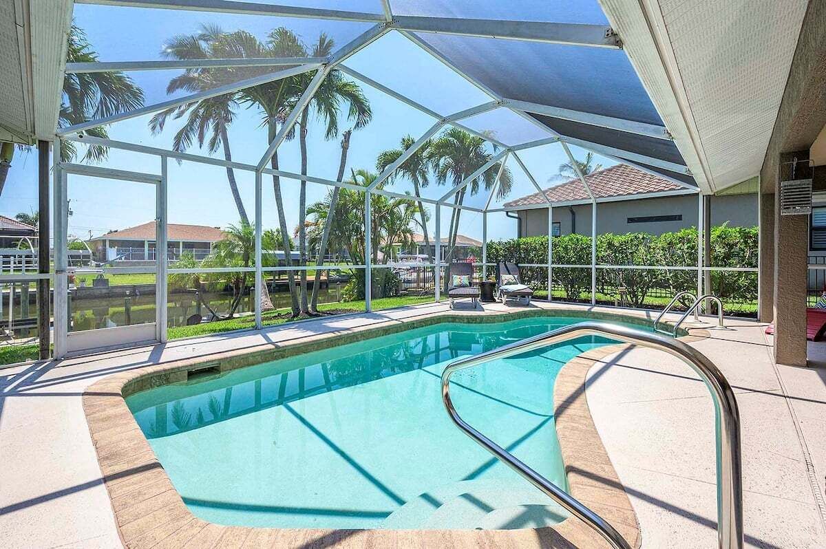 A heated pool
