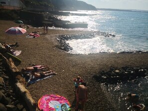 Beach nearby, sun-loungers