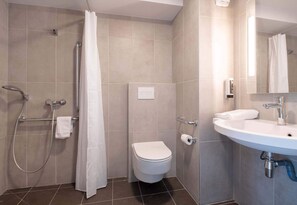 Double Room, Accessible | Bathroom | Shower, towels, soap, shampoo - B&B HOTEL Cluses Sud (Cluses)