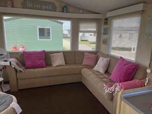 Living area - Pets Stay Free 2 Bedroom Caravan at Heacham Beach (King's Lynn)