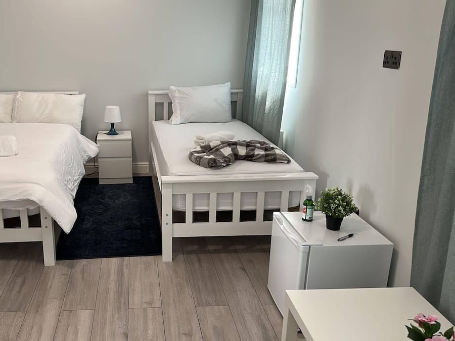 Apartemen | 1 kamar tidur, setrika/meja setrika, Wi-Fi gratis, dan seprai linen