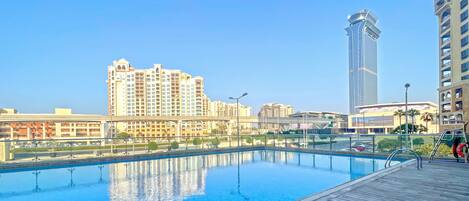 Outdoor pool, a heated pool