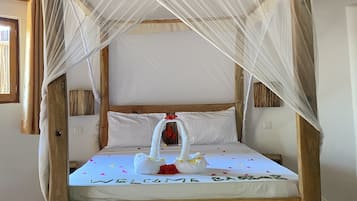 Premium bedding, free WiFi, bed sheets