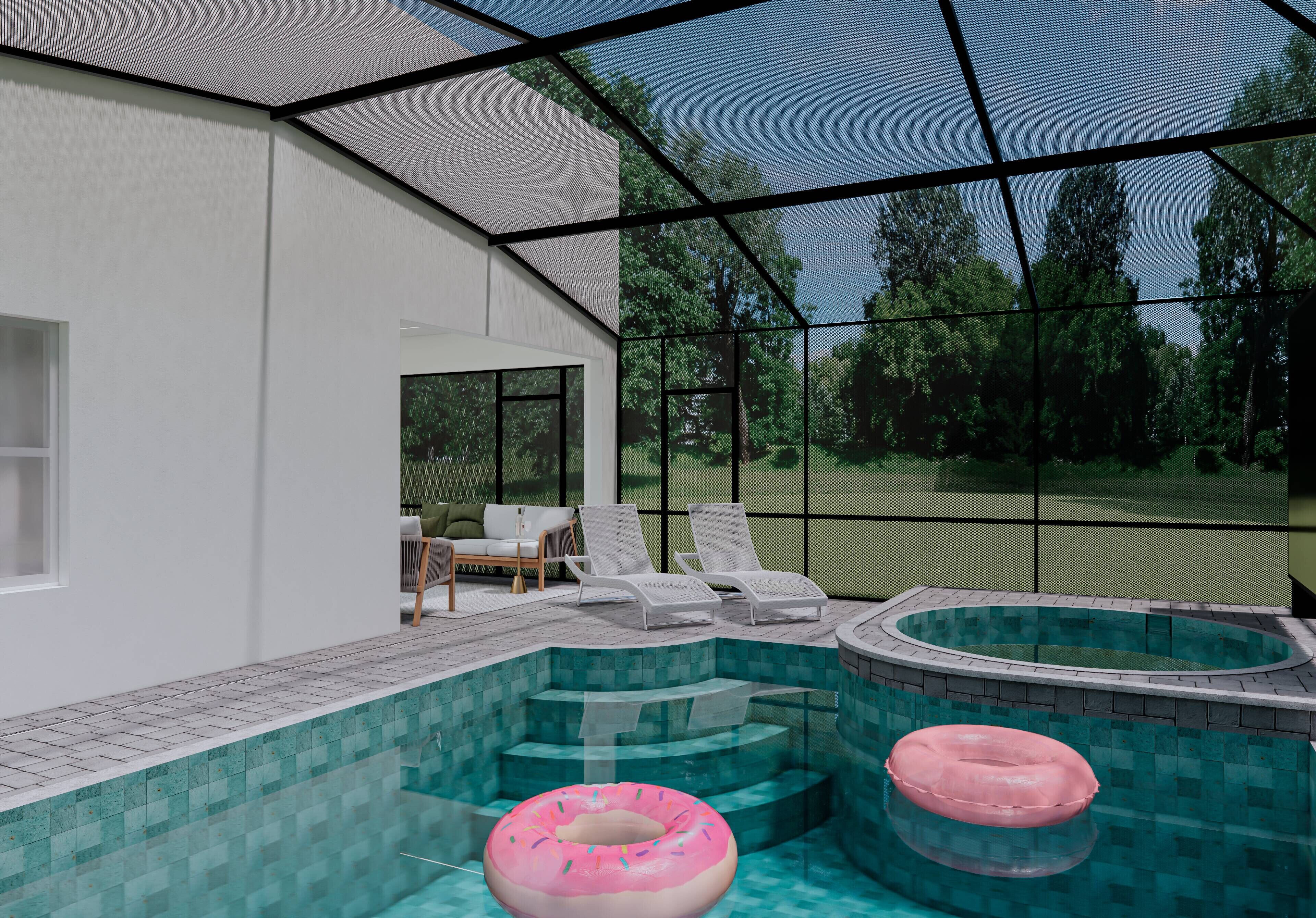 A heated pool