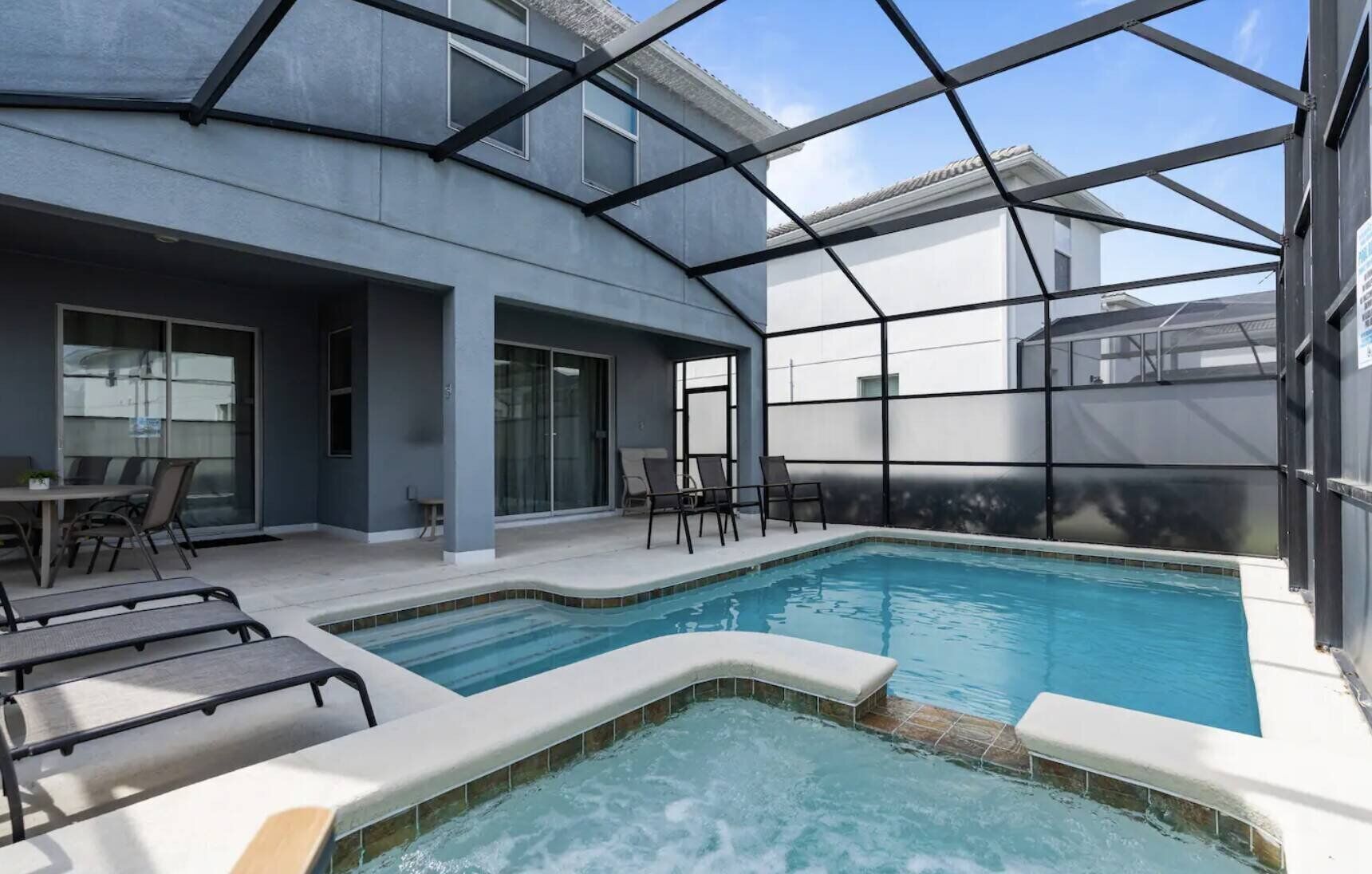 A heated pool