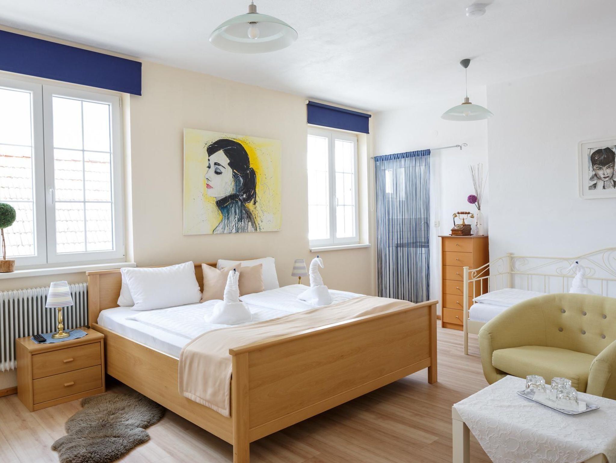 Studio 3-bett Zimmer, Dusche, WC - Pension Laubenhof