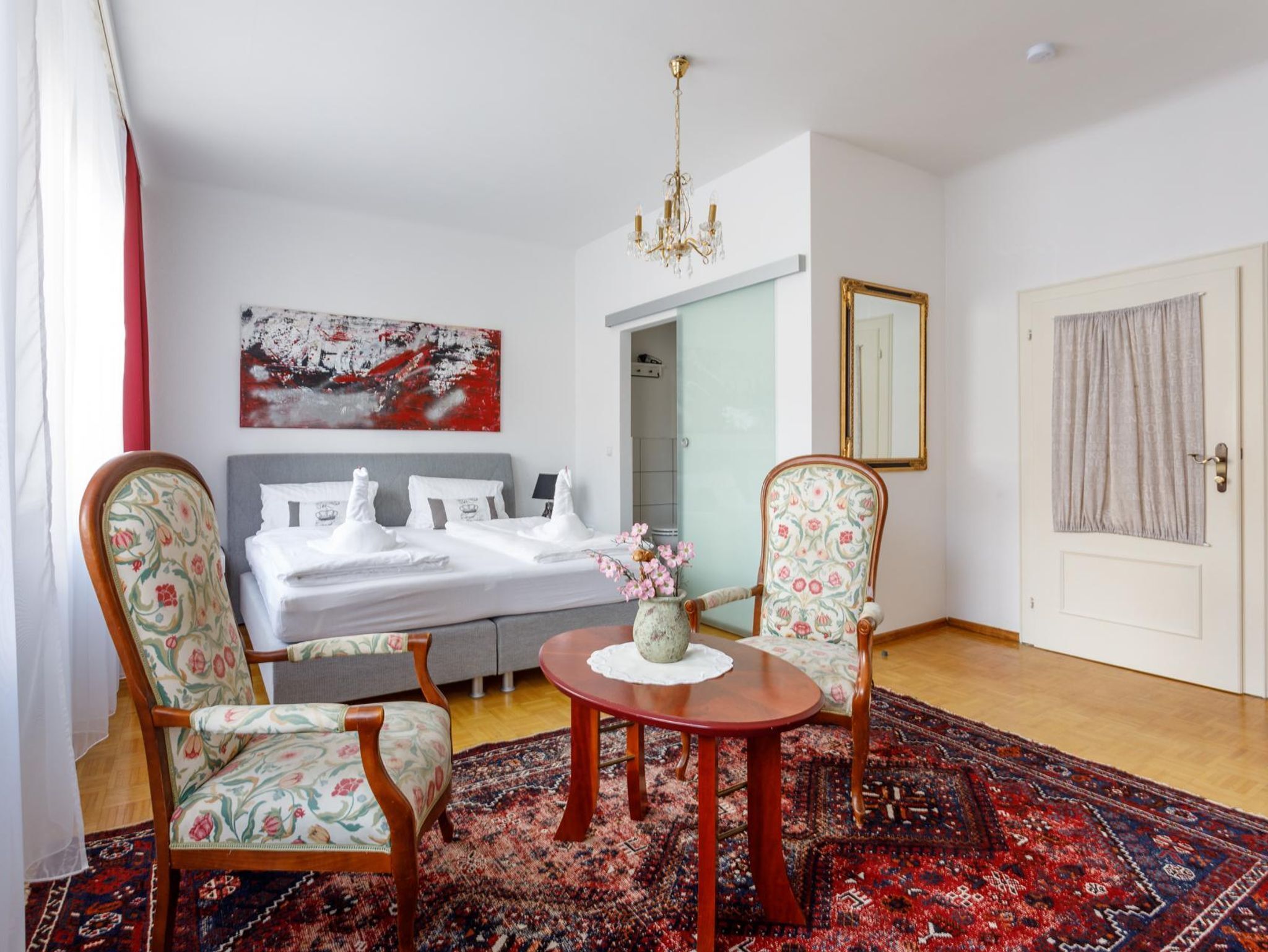 Doppelzimmer Deluxe mit Dusche, WC - Pension Laubenhof