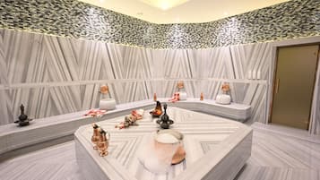 Sauna, steam room, body treatments, body wraps, body scrubs, facials