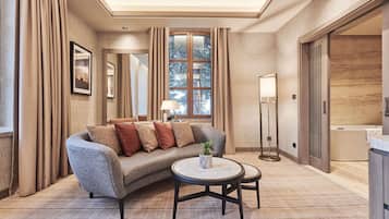 Deluxe Suite, 1 King Bed (Forest View) | Premium bedding, minibar, individually furnished, desk