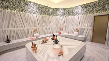 Sauna, hammam, soins corporels, enveloppements corporels