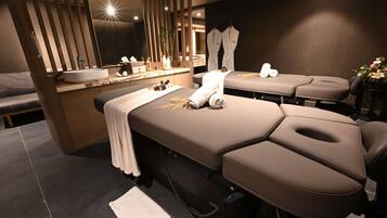 Sauna, steam room, body treatments, body wraps, body scrubs, facials