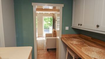 Fridge, dishwasher, electric kettle, toaster