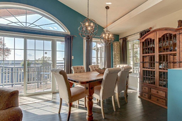 Enjoy the bright sunlight through the french door walkout.
