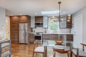 Apartment | Private kitchen | Full-size fridge, oven, stovetop, dishwasher