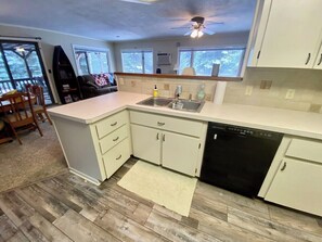 Fridge, microwave, oven, stovetop - Secluded Riverfront Home in Grayling (Grayling)