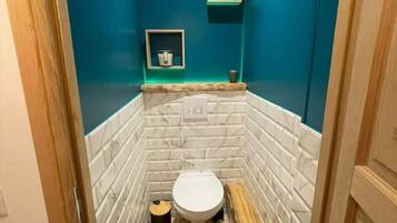 Sèche-cheveux, peignoirs, serviettes fournies, papier toilette