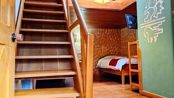 Individually decorated, individually furnished, desk, laptop workspace