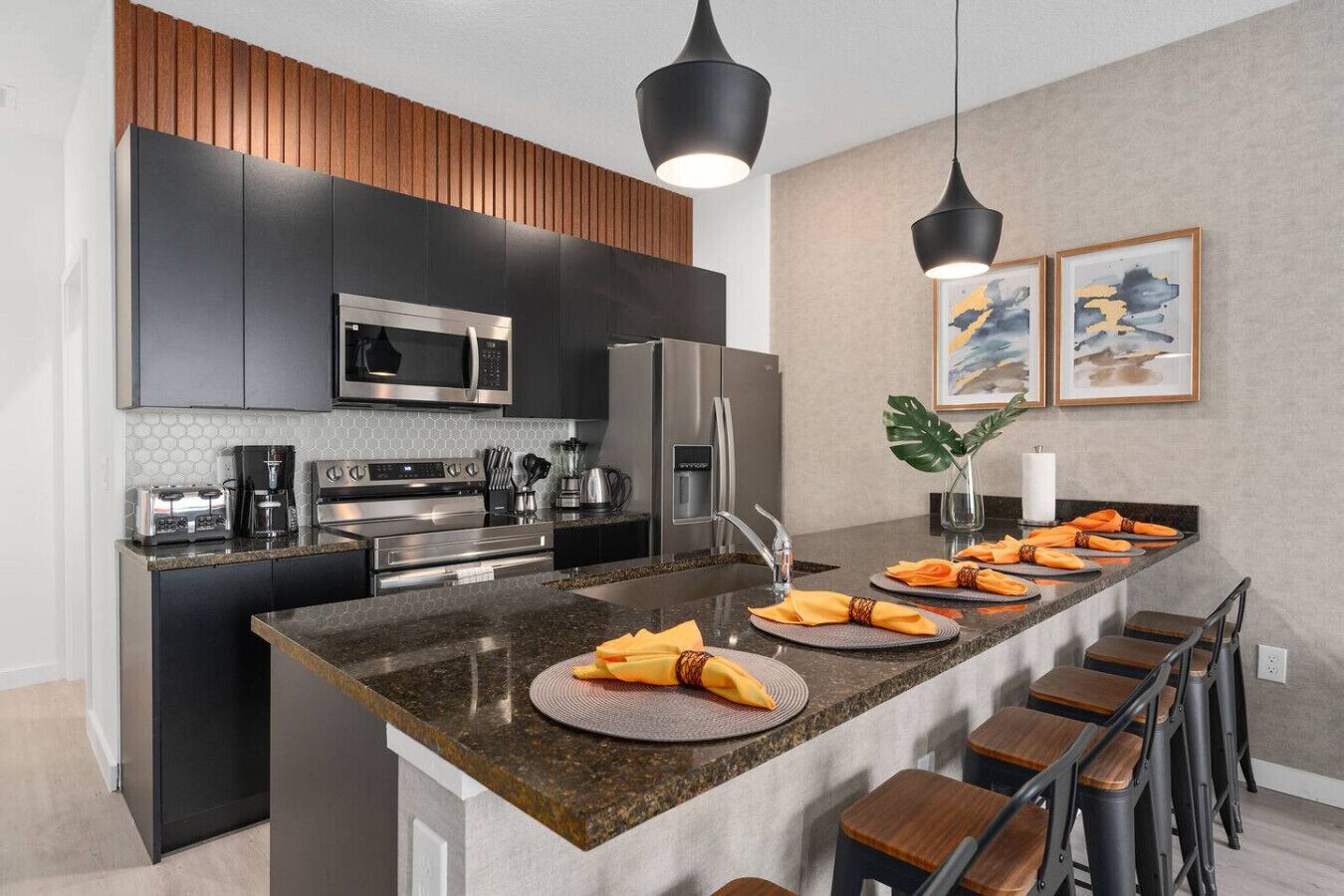 Microwave, oven, stovetop, dishwasher