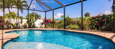 Outdoor pool, a heated pool