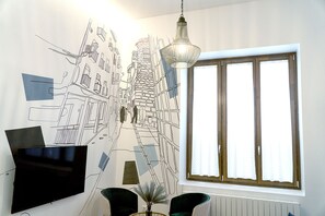 Family Apartment | Living area | 55-inch flat-screen TV with cable channels, TV - TULAYTULAH CERVANTES 5 COLLECTION (Toledo)