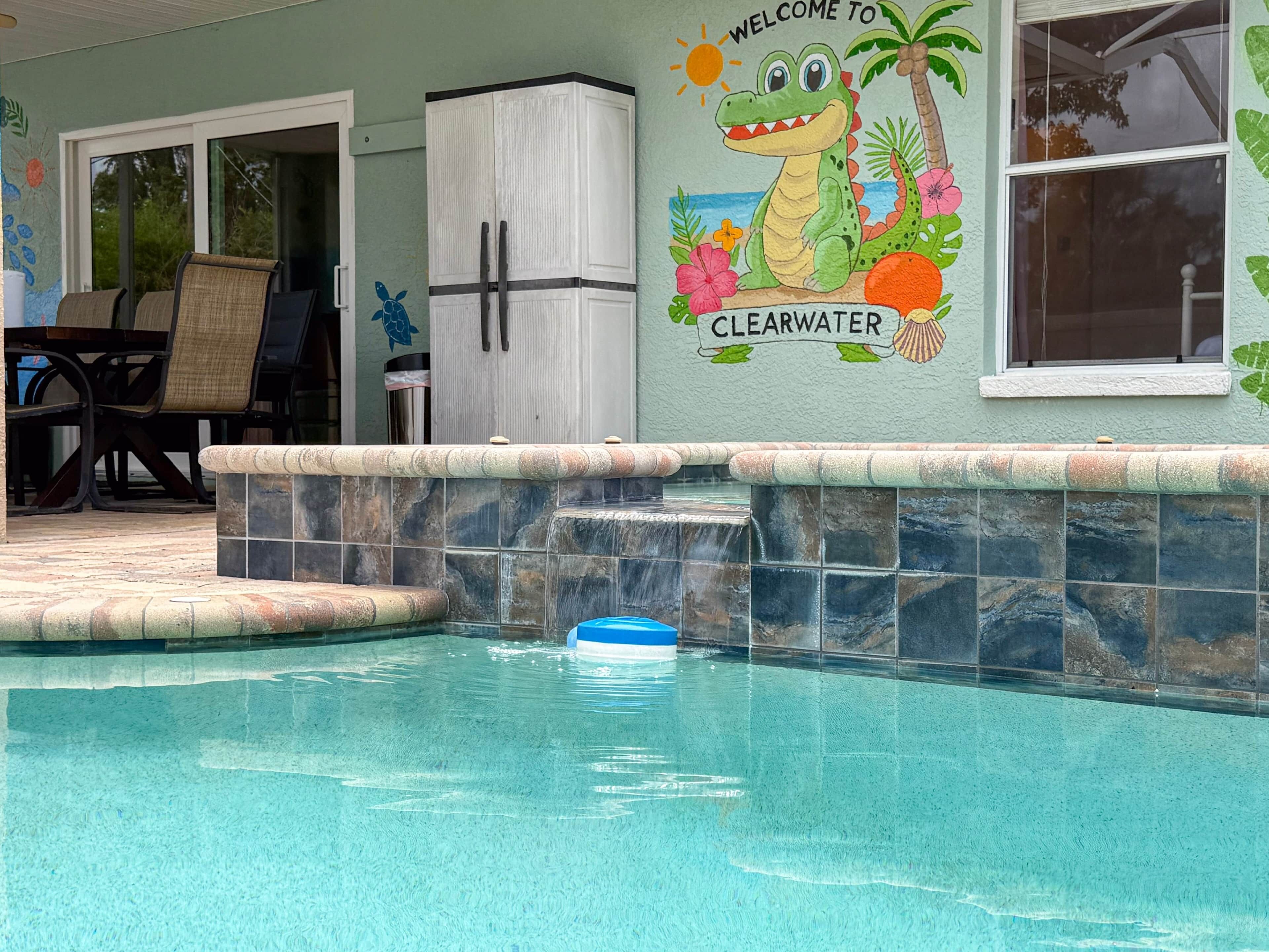 Outdoor pool, a heated pool