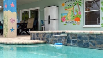 Outdoor pool, a heated pool