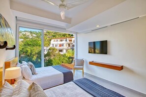 2 habitaciones, tabla de planchar con plancha, cuna de viaje y wifi