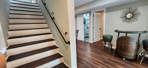 Lower Level, w/ Vintage Bar showing - Lake House w/2 huge decks/2 sunrooms/shower panel w/6 modes/beach nearby
 (Winchester)