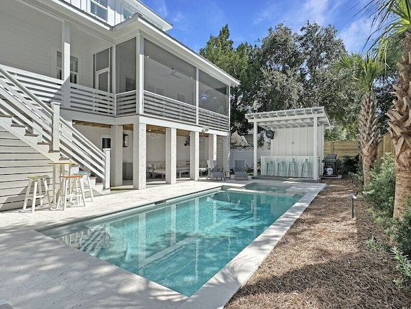 Indoor pool, a heated pool