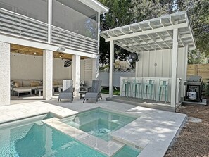Indoor pool, a heated pool