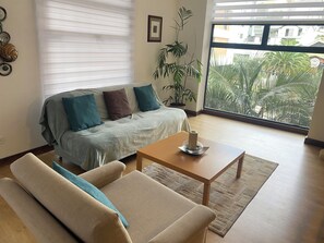 Appartement Deluxe, 1 chambre | Aire de séjour | Téléviseur connecté, Netflix, services de diffusion en continu