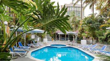 Indoor pool, outdoor pool