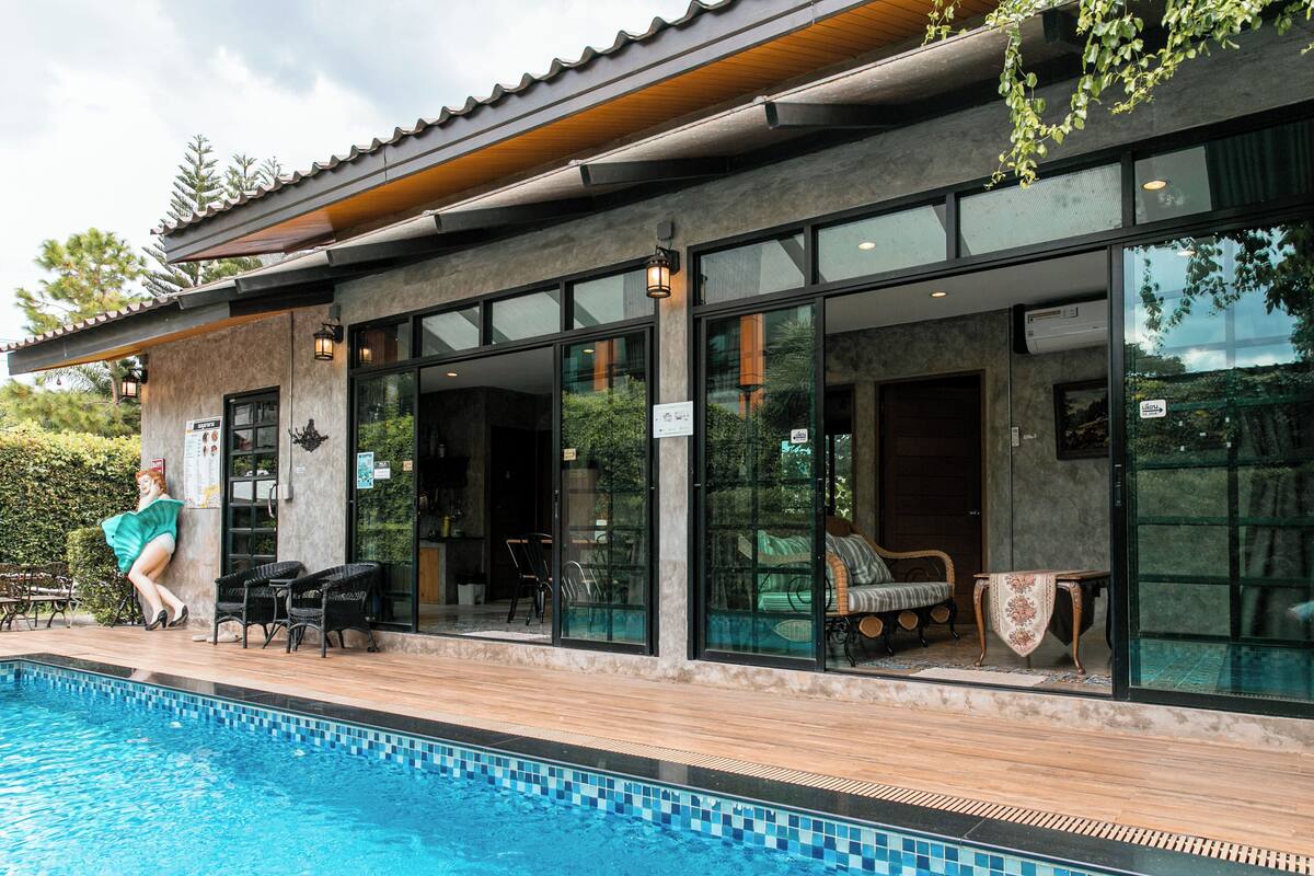 Deluxe Villa, 3 Bedrooms, Private Pool | Living area | Flat-screen TV