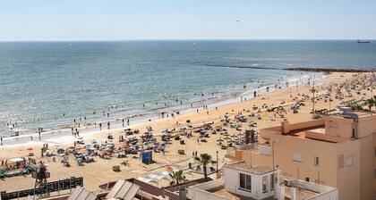 Holiday Apartment "Doña Amparo Chipiona Playa De Regla" with Sea View & Shared Pool