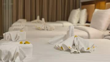 Ropa de cama hipoalergénica y minibar