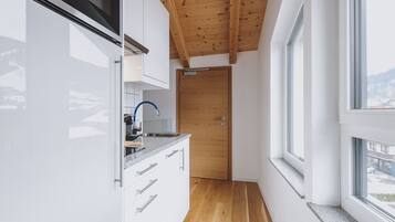 Signature Apartment | Private kitchen | Full-sized fridge, microwave, stovetop, dishwasher