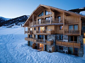 Experience serene mountain views from the upper-floor balcony.