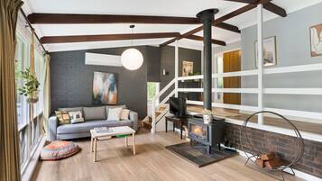TV, fireplace, video games