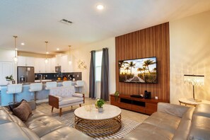 TV, offices - Enchanted 9BR Villa | Disney Fun Awaits (Davenport)