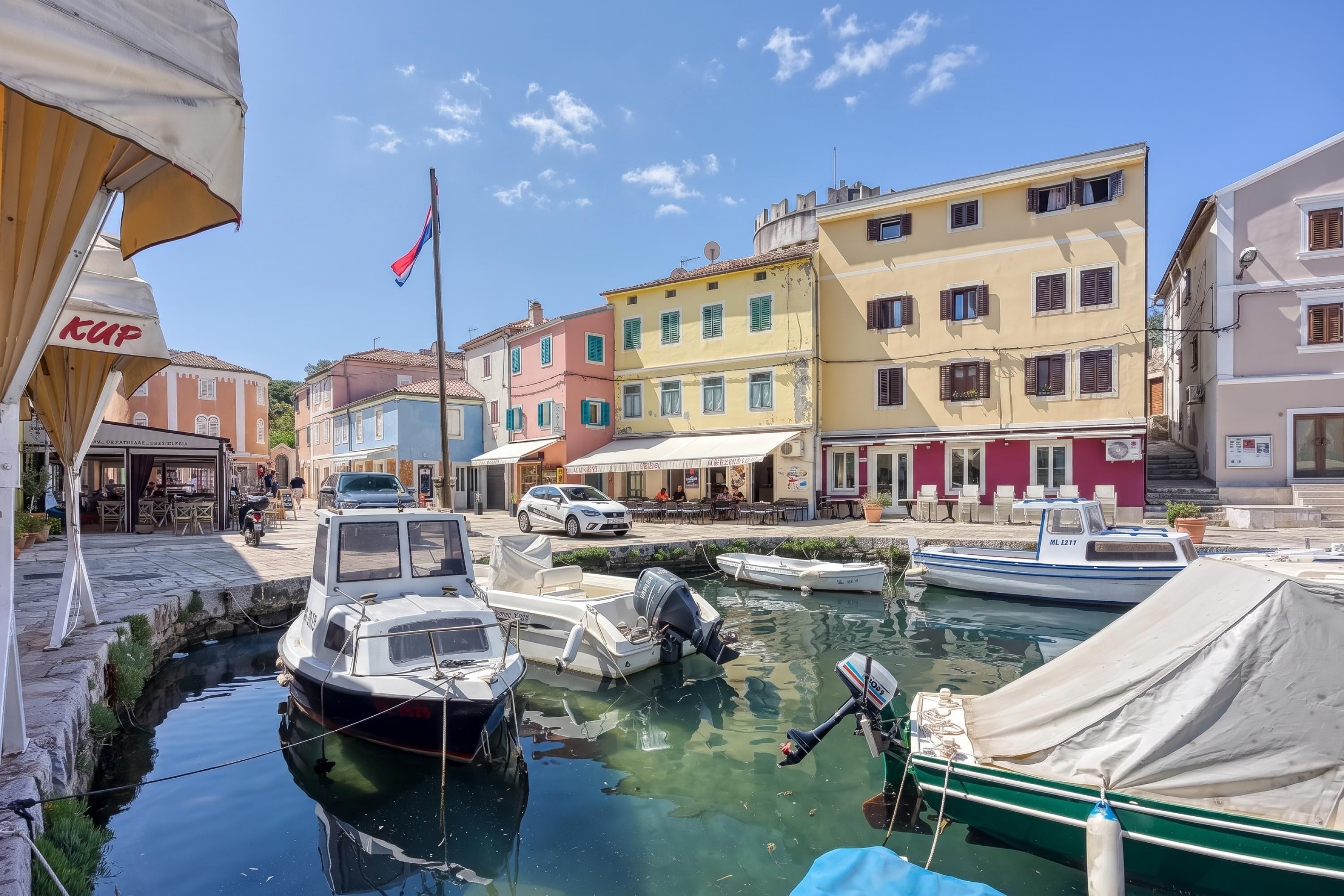 Standaard appartement, 1 slaapkamer, 2 badkamers, uitzicht op zee (Astra 1 Veli Lošinj Harbour View) | Jachthaven