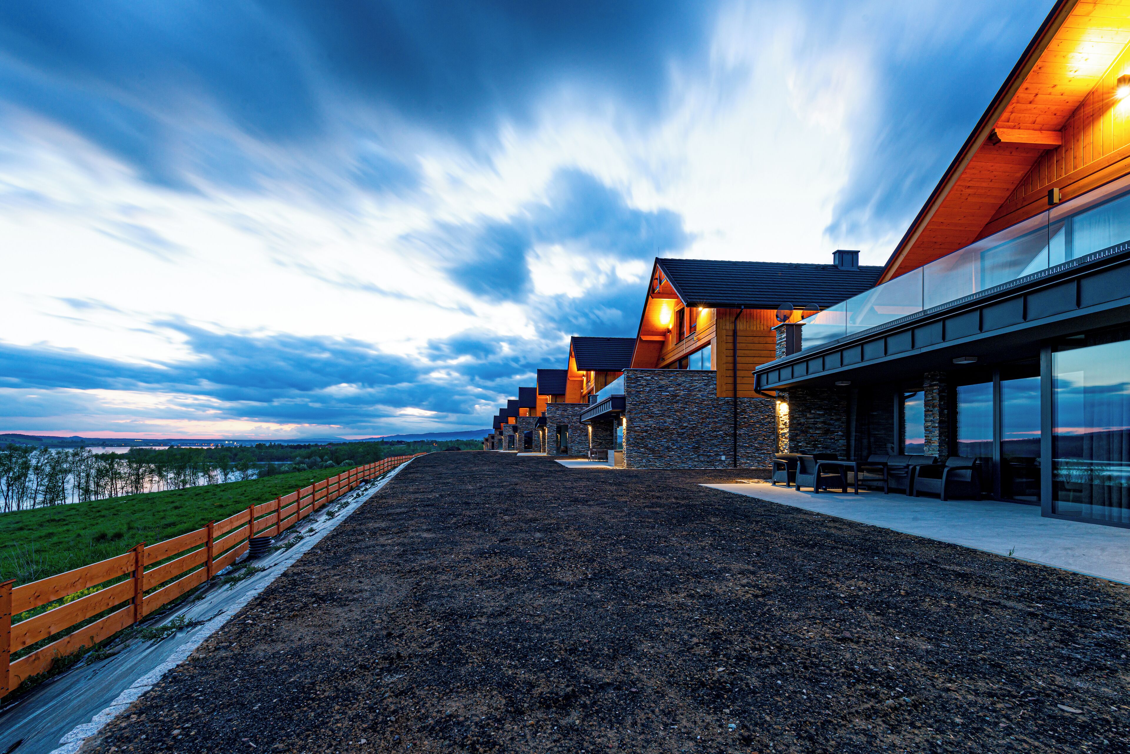Front of property – evening/night