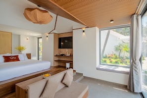 Signature-Bungalow | Hochwertige Bettwaren, Pillowtop-Betten, Minibar
