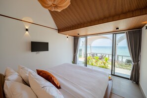 Deluxe Bungalow | Peralatan tempat tidur premium, tilam berlapik, bar mini 